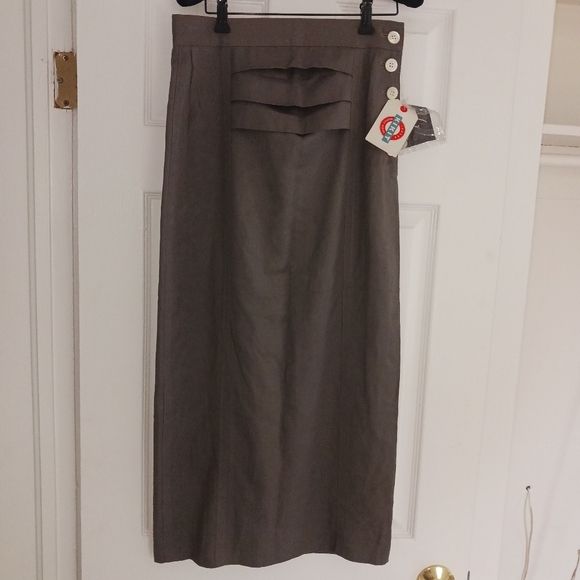 NWT Vintage Kikit gray military style ankle skirt - Picture 1 of 3